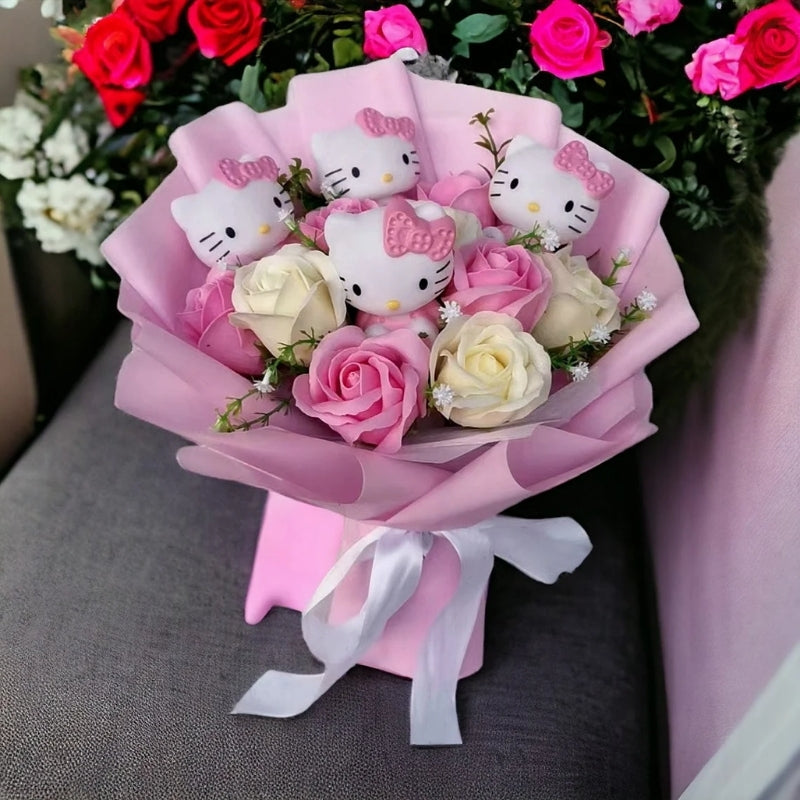 Hello Kitty Flowers Bouquet Wrapango hello-kitty-flowers-bouquet-wrapango